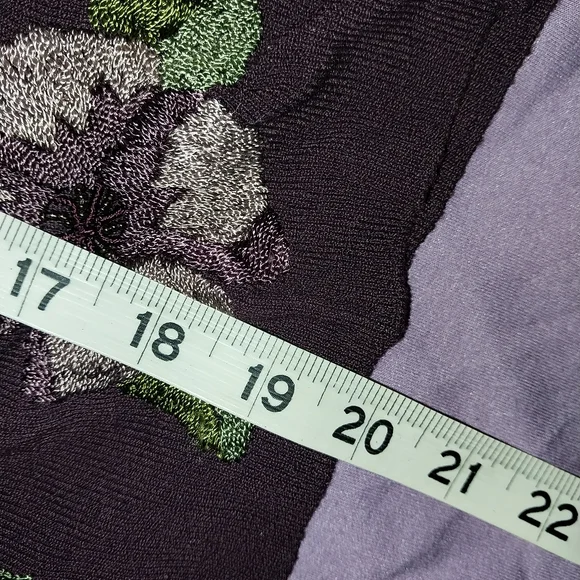 Embroidered Purple Ombre Sweater - Picture 6 of 7